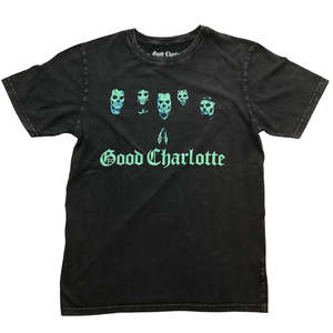 Restocked: Good Charlotte - Generation Rx Skulls - Stone Wash Black T-Shirt
