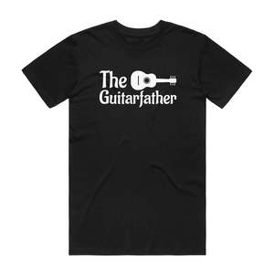 Guitar T Shirts: The Guitarfather - Music T-Shirt - Black