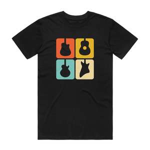 Guitar T Shirts: Guitar Squares - Music T-Shirt - Black