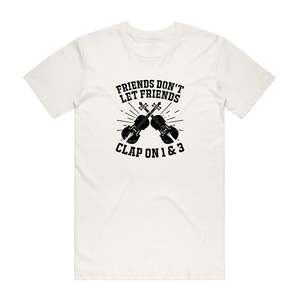 Clap On 1 And 3 - Music T-Shirt - Natural