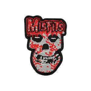 Halloween T Shirts: Misfits Patch - Dripping Blood Skull (Iron On)