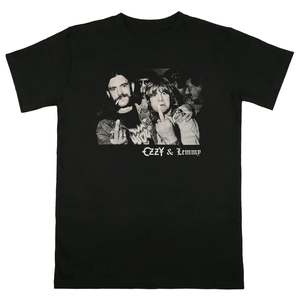 Ozzy Osbourne: Ozzy Osbourne - Lemmy Finger Logo Black T-shirt
