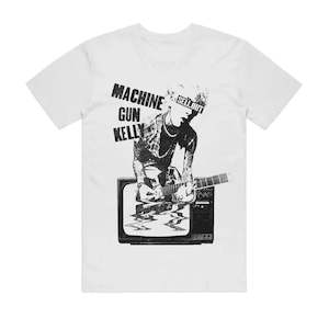 Hip Hop Rap T Shirts: MGK - Machine Gun Kelly TV - White T-shirt