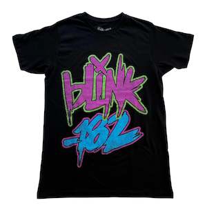Blink 182: Blink 182 - Neon - Black T-Shirt