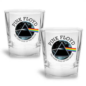 Glass Tumblers Band Merch Drinking Glasses: Pink Floyd Spirit Glasses - Set of 2 (Gift Set)