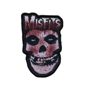 Halloween T Shirts: Misfits Patch - Blood Splatter Skull (Sew On)