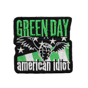 Green Day Patch - American Idiot Wings (Iron On)