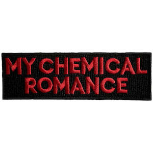 My Chemical Romance Patch - Red Text Logo (Iron On)