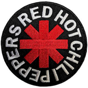 Red Hot Chili Peppers Patch - Black Logo (Iron On)