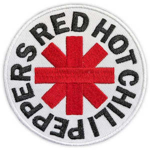 Red Hot Chili Peppers Patch - White Logo (Iron On)