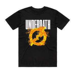 Underoath - Symbol on Fire - Black T-shirt