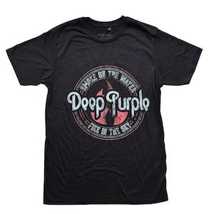 Deep Purple - Smoke Circle -Black T-Shirt