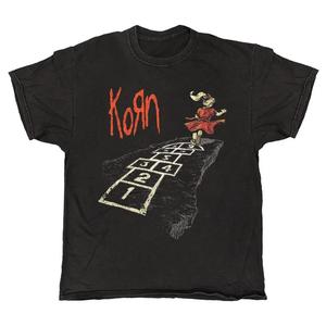 Korn: Korn - Follow The Leader Graphic - Black Vintage T-shirt