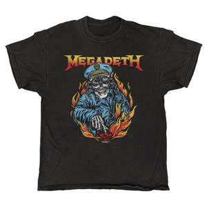 Vintage Band T Shirts: Megadeth - Vic Flames - Black Vintage T-shirt
