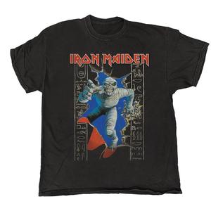 Vintage Band T Shirts: Iron Maiden - Powerslave Wall - Black Vintage T-shirt