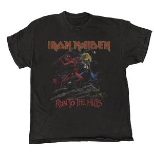 Vintage Band T Shirts: Iron Maiden - Run To The Hills - Black Vintage T-shirt