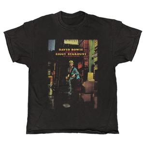 David Bowie: David Bowie - Ziggy Stardust Colourised - Black Vintage T-shirt