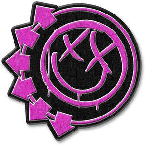 Blink 182: Blink 182 Patch - Pink Neon Six Arrows Smile (Iron On)