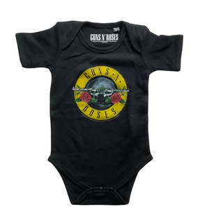 Baby Onesies: GNR - Bullet Logo - Baby Black Onesie