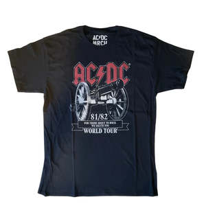 ACDC - Tour Cannon - Black T-Shirt