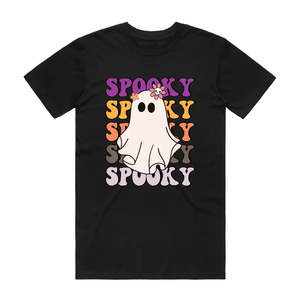 Halloween T Shirts: Spooky Cute Ghost - Halloween T-Shirt - Black