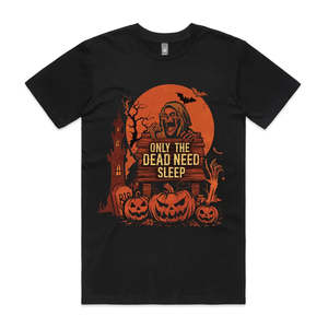 Laughing Reaper - Pumpkin Grave - Halloween T-Shirt - Black