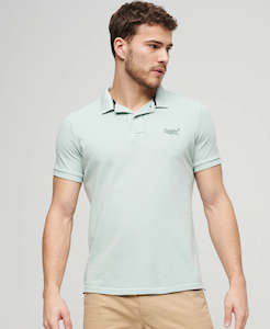 Men's Polo: Superdry Vintage Destroy Polo Surf Spray Green