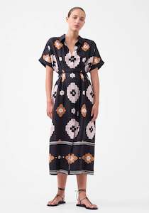 Ladies Dress: Morrison Navi Shirt Dress Print