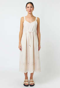 Kate Sylvester: Sylvester Broderie Sundress Chalk