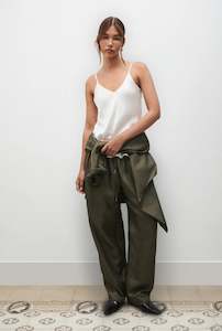 Silk Laundry: Silk Laundry Bias Cut Cami White