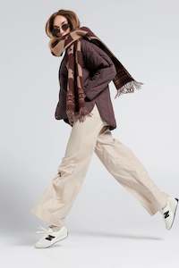 Karen Walker Monoghram Jacquard Scarf Mahogany/Tan