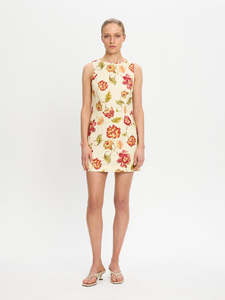 Kivari: Kivari Odessa Mini Dress Butter/Red