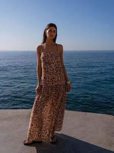 Kivari Paris Strappy Maxi Dress Brown