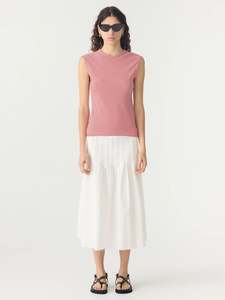 Bassike: Bassike Stripe Rib Muscle Tank