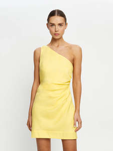 Kivari: Kivari Romina One Shoulder Mini Dress Butter