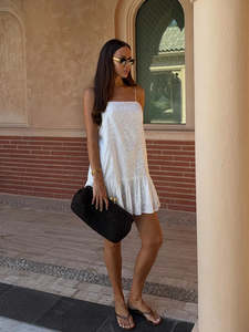 Kivari: Kivari Ottavia Mini Dress Ivory