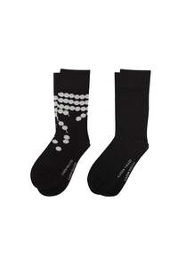 Karen Walker: Karen Walker Runaway Pearls Socks 2pk Black