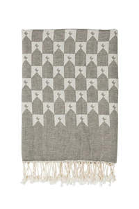 Karen Walker: Karen Walker Monogram Turkish Towel Dark Olive