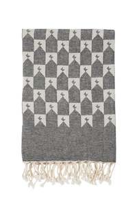 Karen Walker Monogram Turkish Towel Indigo