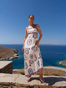 Kivari: Kivari Alessia Maxi Dress Cream Navy