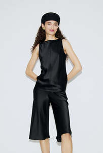 Silk Laundry: Silk Laundry Masia Top Black
