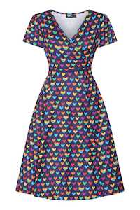 Pride Rainbow Hearts Lyra Dress