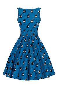 Pounce! Black Cat Tea Dress Size 18 only