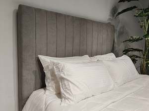 Products: Helvia Super King Headboard - Medium Grey Fabric