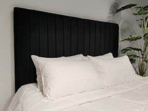 Products: Helvia Queen Headboard - Black Velvet