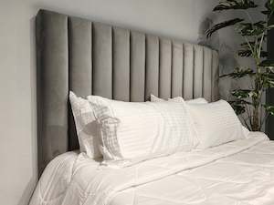 Products: Victor Super King Headboard - Steel Grey Velvet