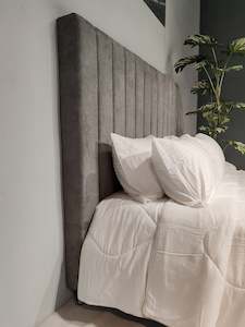 Products: Victor Super King Headboard - Dark Grey Fabric