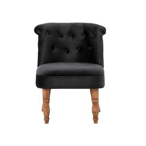 Armchairs: Occasional Chair - Black Velvet
