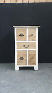 Bedside Cabinet: Single Bedside Table / Lamp Table - Natural White Finish