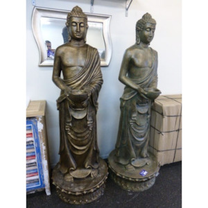 Miscellaneous: STANDING BUDDHA STATUE (FIBRE CEMENT)